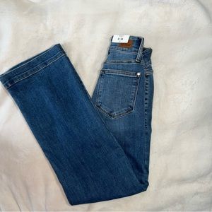 Super stretch trouser double button straight leg